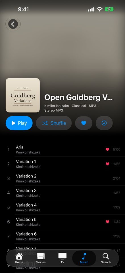An album on iPhone